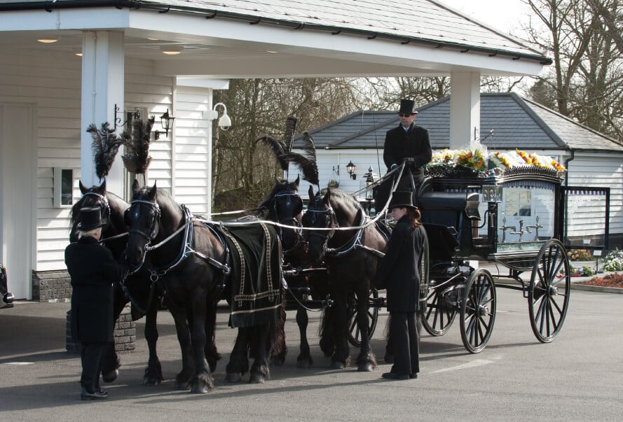 traditional funeral hearse